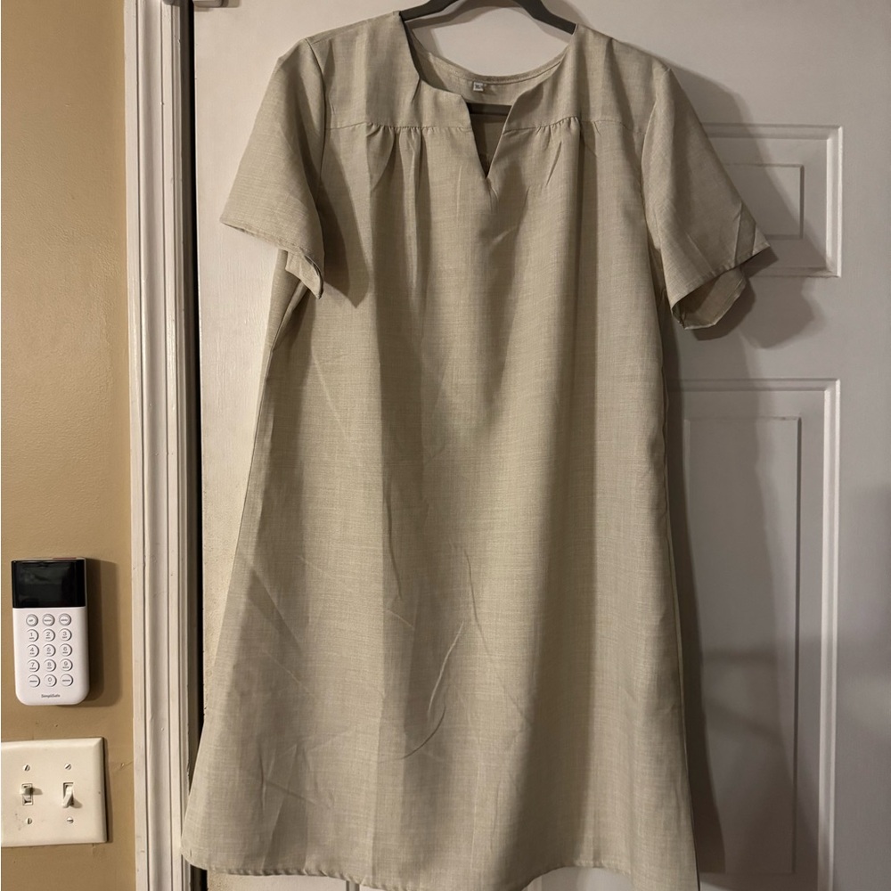 SHEIN Beige Midi Dress